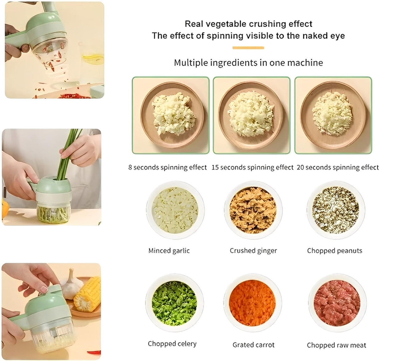 4 in 1 Portable Electric Vegetable Cutter Set - Life Vista