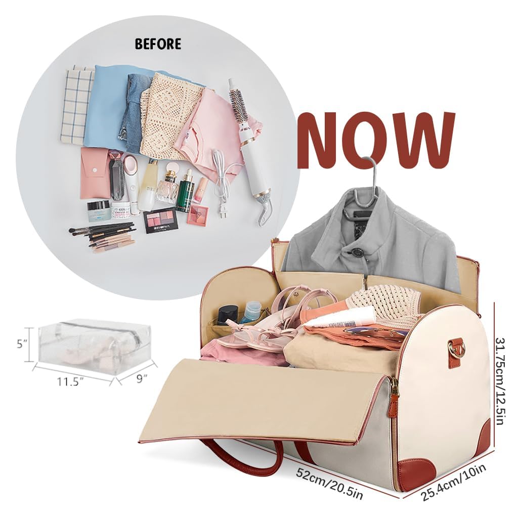 Premium Leather Convertible Garment Bag