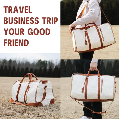 Premium Leather Convertible Garment Bag