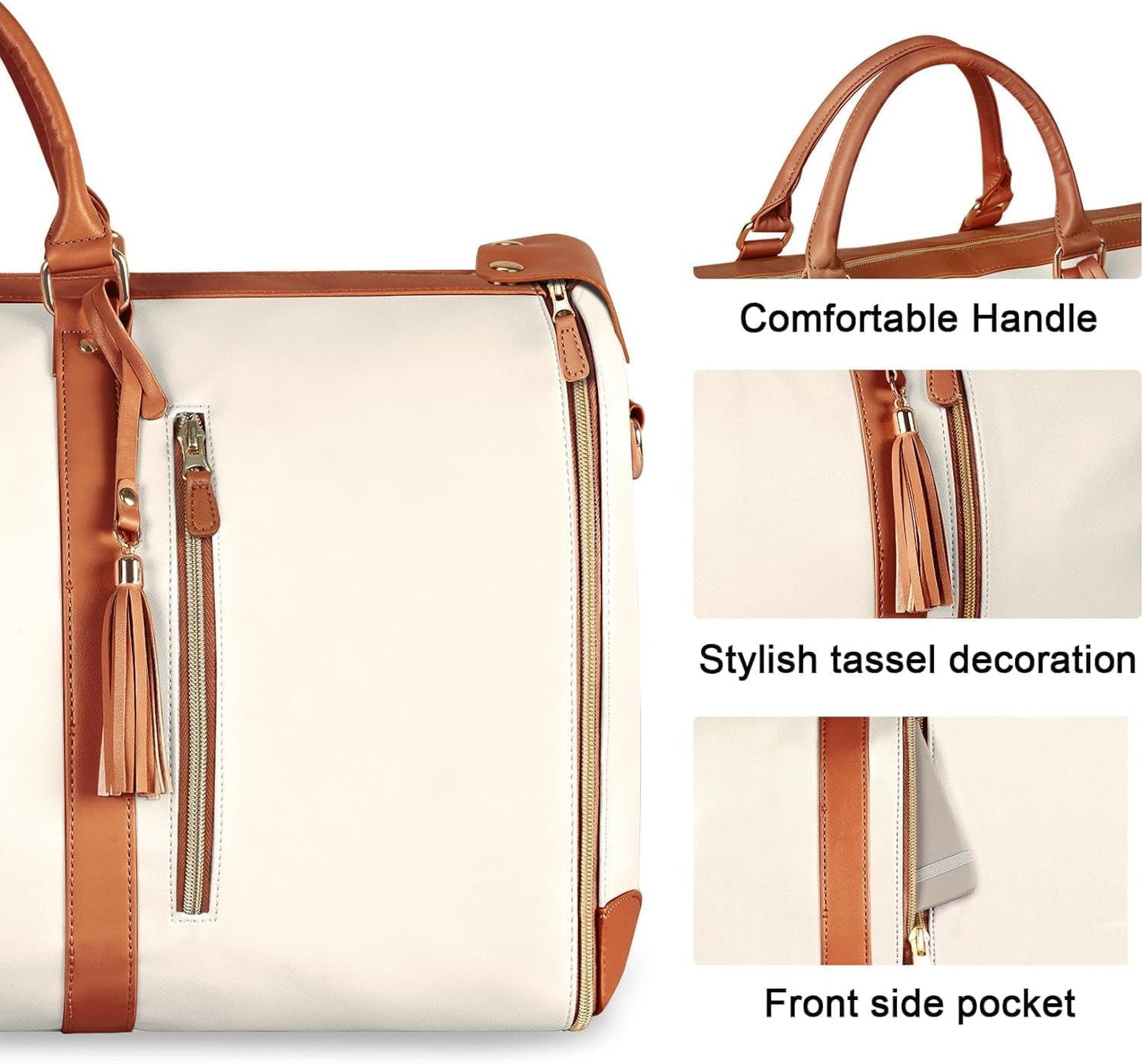 Premium Leather Convertible Garment Bag