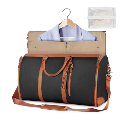 Premium Leather Convertible Garment Bag