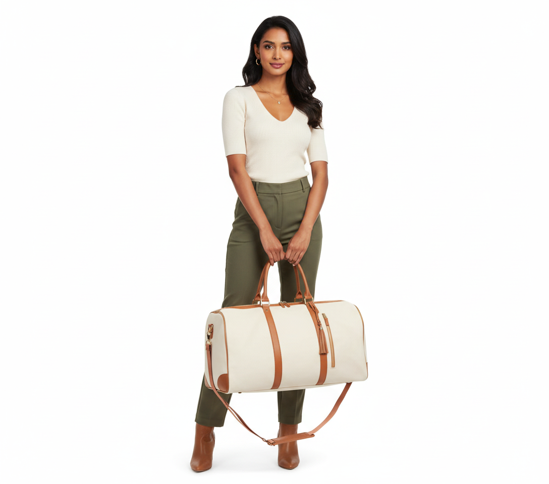 Premium Leather Convertible Garment Bag